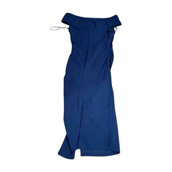 Quiz Womens Navy Ruched Calf Party Midi Dress Juniors size 4 new - Picture 7 of 7